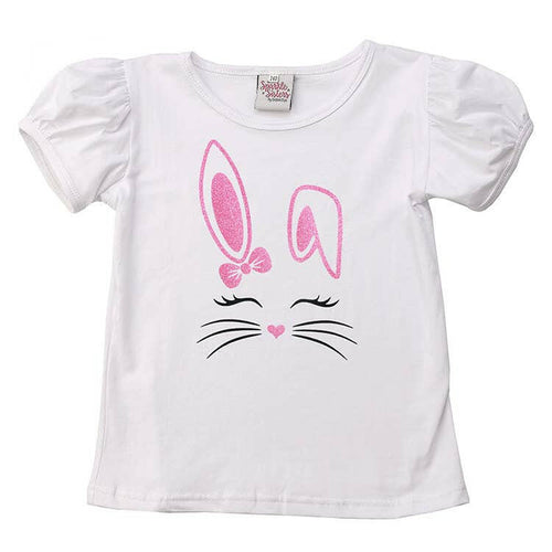 Bunny Whiskers puff sleeve  T shirt.