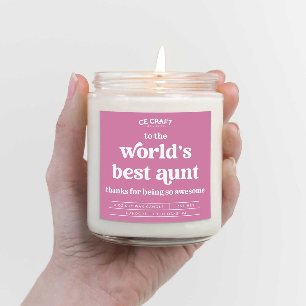 World's Best Aunt Candle