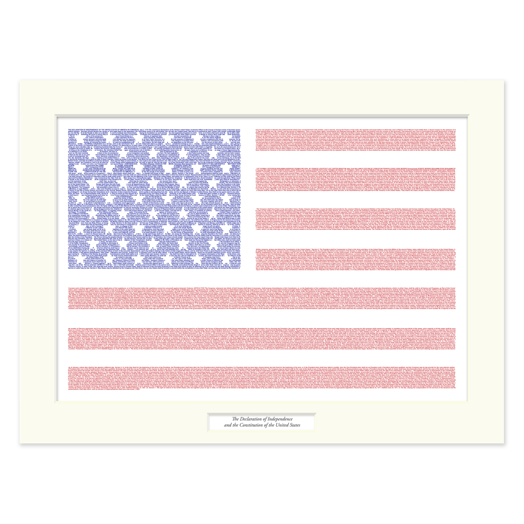 The Declaration of Independence Matted Print