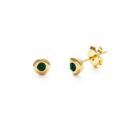Terra Stud Earring - Emerald.