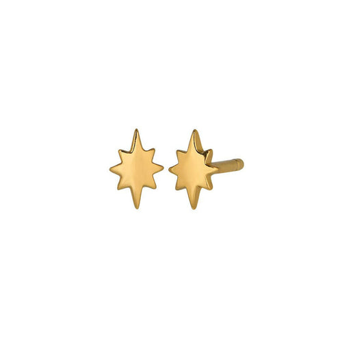 Starburst Stud Earrings in Gold.