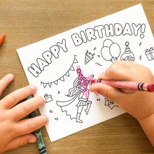 Load image into Gallery viewer, &quot;Coloring Book&quot; Cards - Happy Birthday Variety Pack
