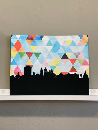 Fayetteville Geometric Skyline Print.