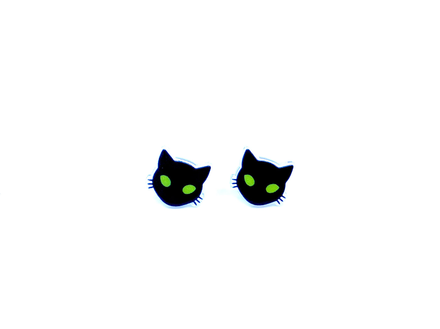 Spooky Black Cat Earrings.