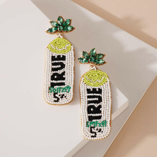 Seed Bead TRUE Hard Seltzer Earrings.